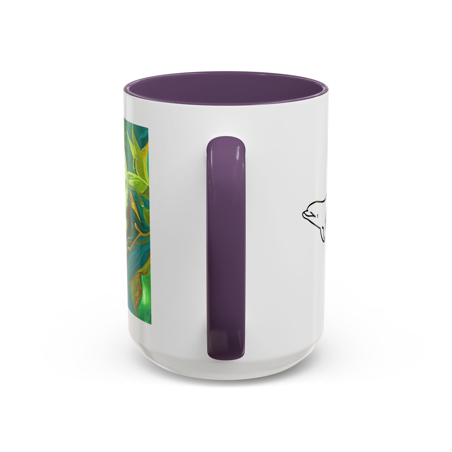 Otter and Dragonfly Accent Coffee Mug, 11oz