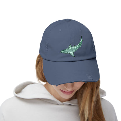 Shark Unisex Distressed Cap