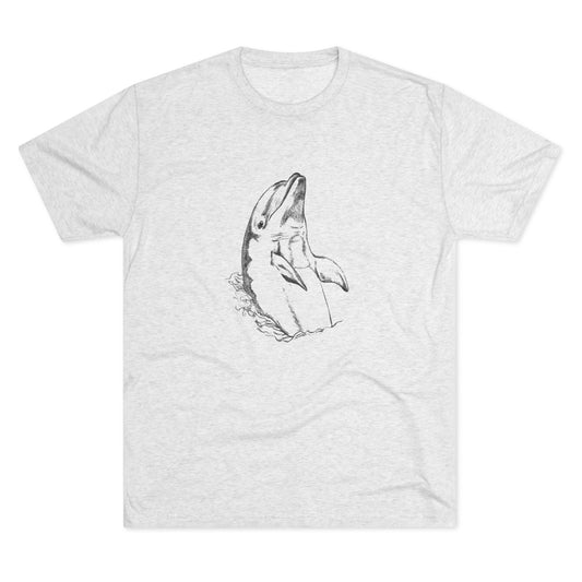 Dolphin Unisex Tri-Blend Crew Tee