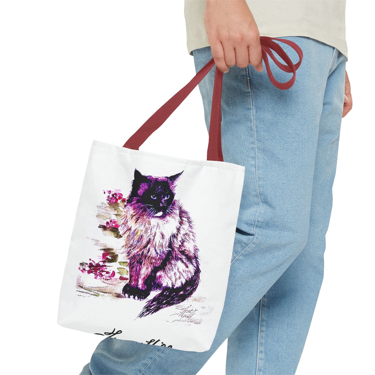 Siamese Cat Tote Bag by Tracy Hill (AOP)