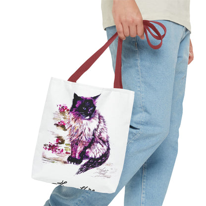 Siamese Cat Tote Bag by Tracy Hill (AOP)