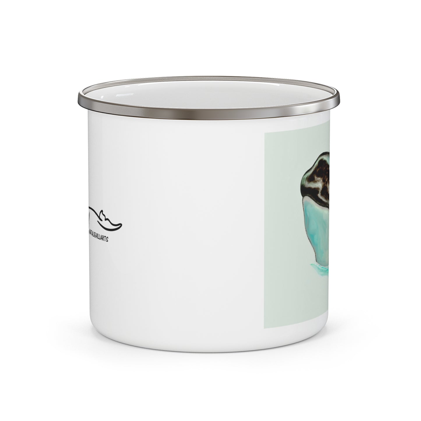 Orca Whale Enamel Camping Mug