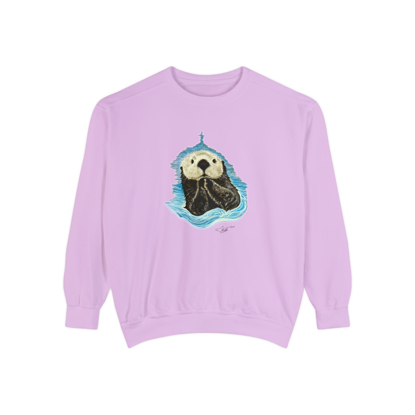 Sea Otter Colored Unisex Garment-Dyed Sweatshirt