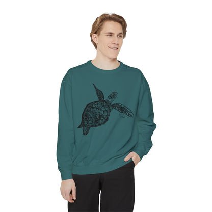 Sea Turtle Unisex Garment-Dyed Sweatshirt