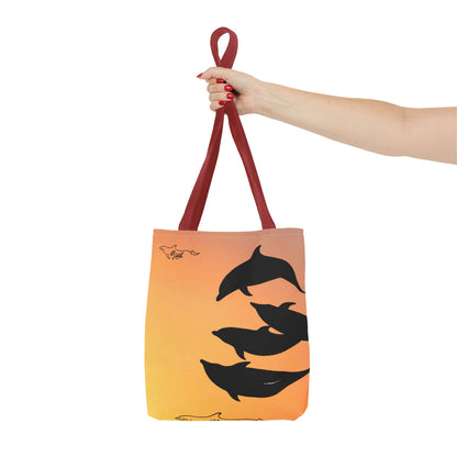 Bowriding Dolphins Tote Bag (AOP)