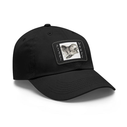 Pilot Whale Hat with Leather Patch (Rectangle)