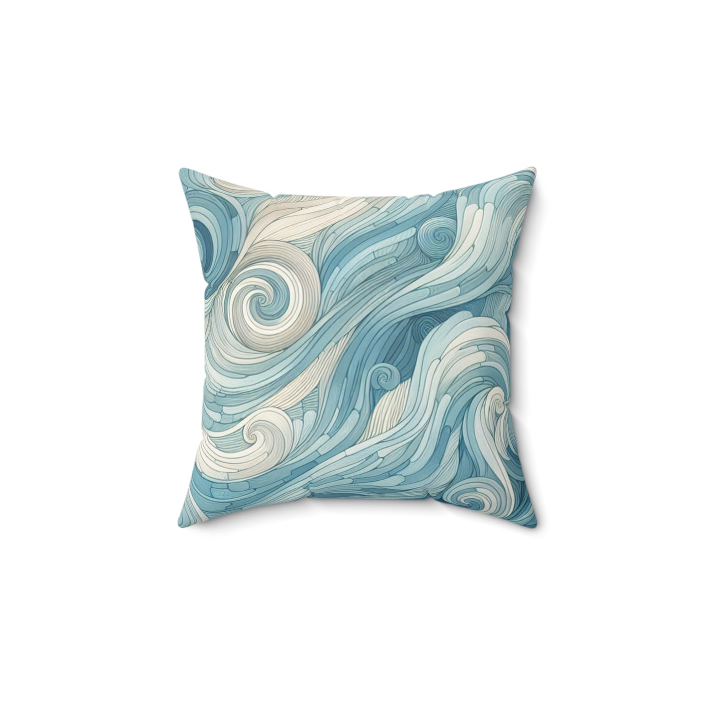 Sea Tide Pillow Spun Polyester Square Pillow