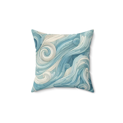 Sea Tide Pillow Spun Polyester Square Pillow