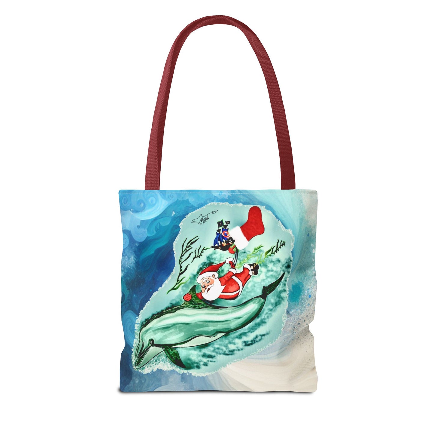 Deep Dive Delivery Santa Clause Tote Bag (AOP)