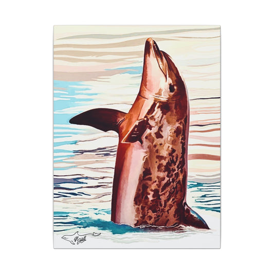 Bacardi Dolphin Matte Canvas, Stretched, 0.75"