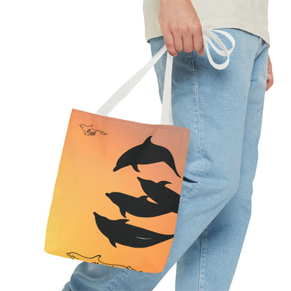 Bowriding Dolphins Tote Bag (AOP)