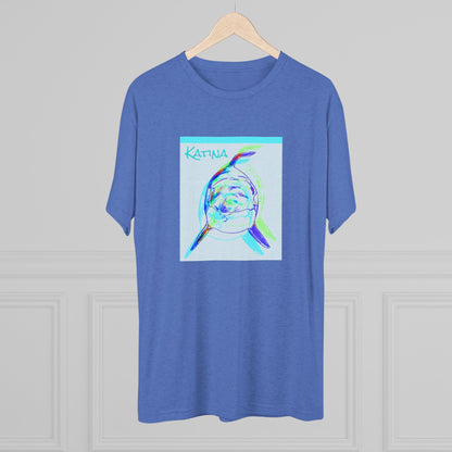 Katina Orca Whale Gestural Unisex Tri-Blend Graphic Crew Tee