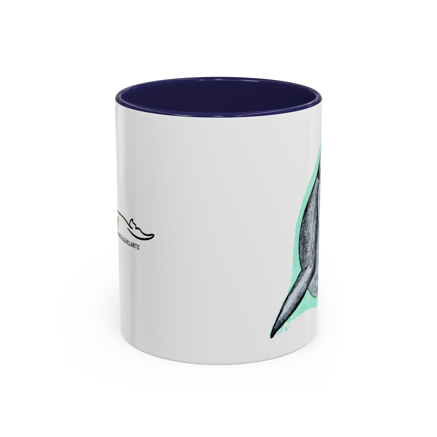 Nosy Dolphin Coffee Mug, 11oz