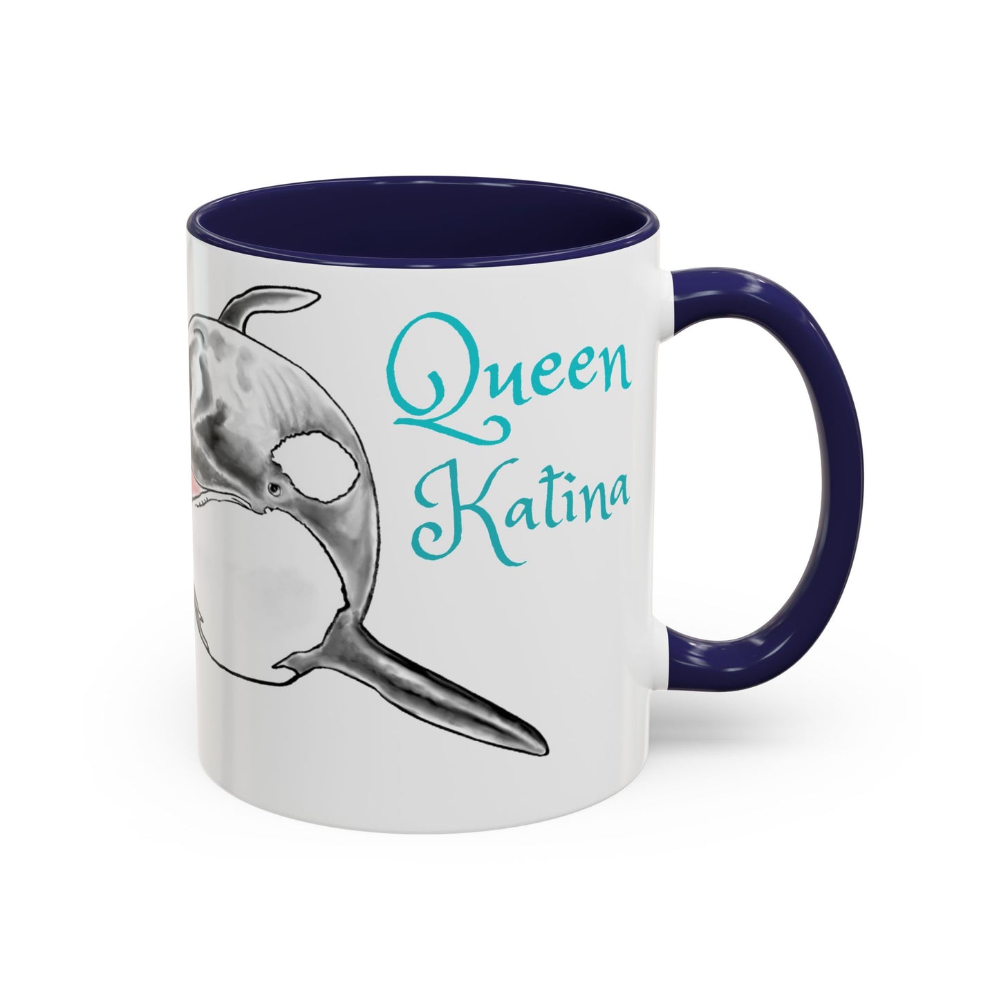 Queen Katina Orca Whale Accent Coffee Mug (11, 15oz)