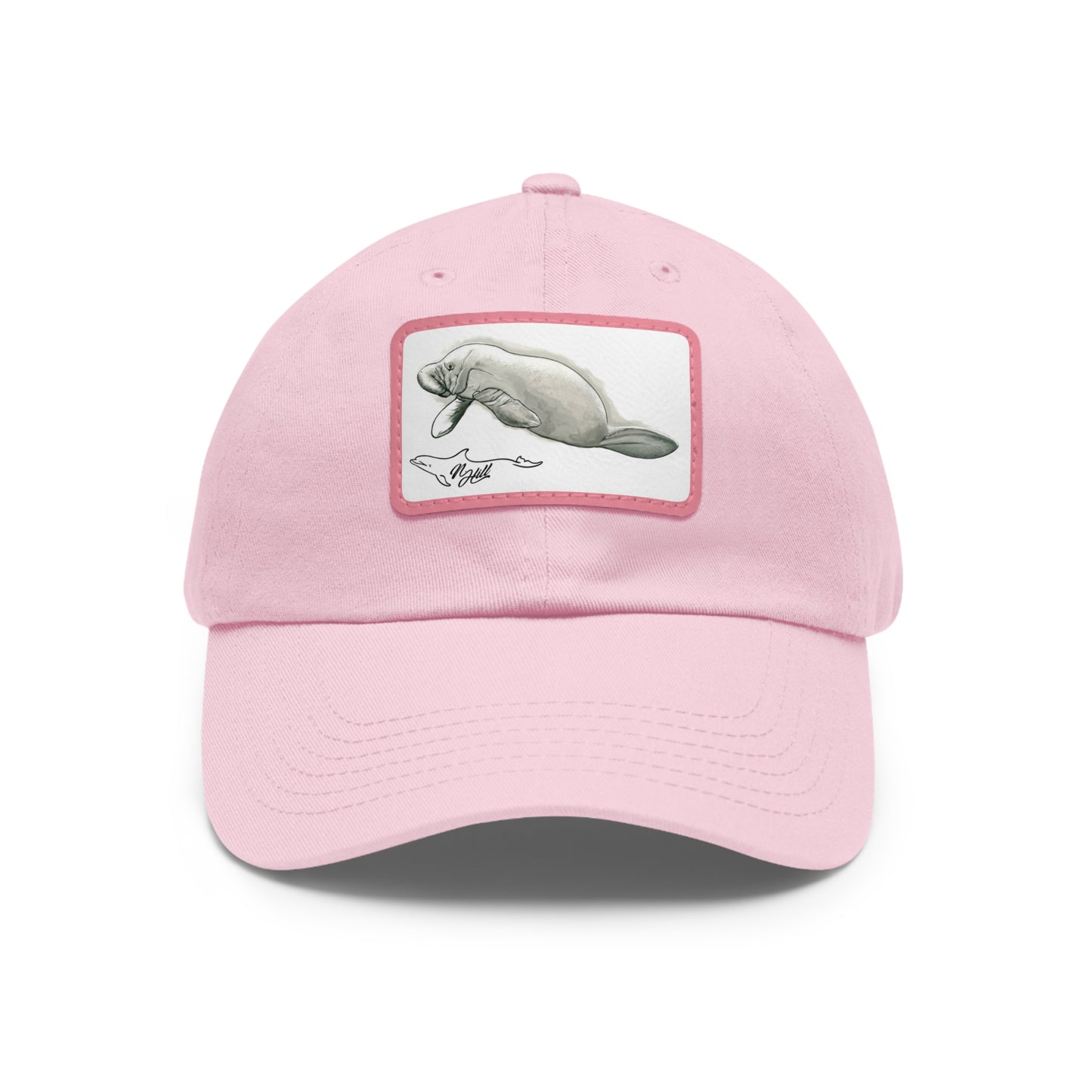 Manatee Hat with Leather Patch (Rectangle)