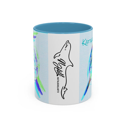 Katina Orca Whale Gestural Accent Coffee Mug (11, 15oz)