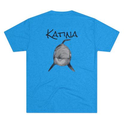 Katina Orca Whale Unisex Tri-Blend Back Graphic Crew Tee