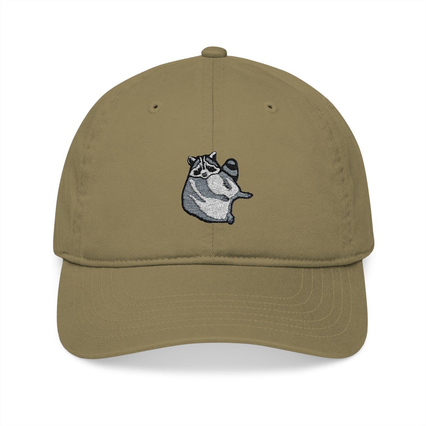 Raccoon Organic Baseball Cap (Embroidery)