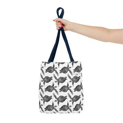 Sea Turtle Tote Bag White(AOP)