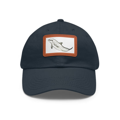 Dolphin Hat with Leather Patch (Rectangle)