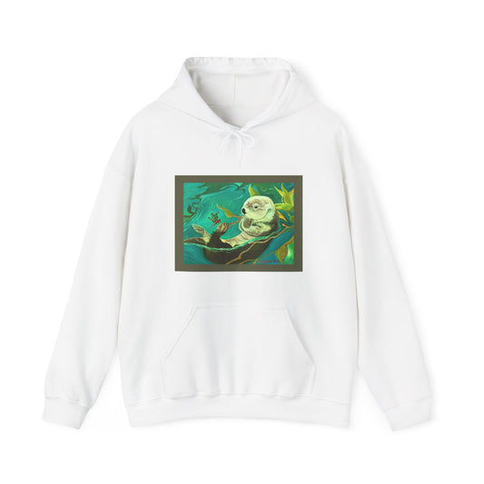 Otter and Dragonfly Unisex Heavy Blend™ Hooded Sweatshirt