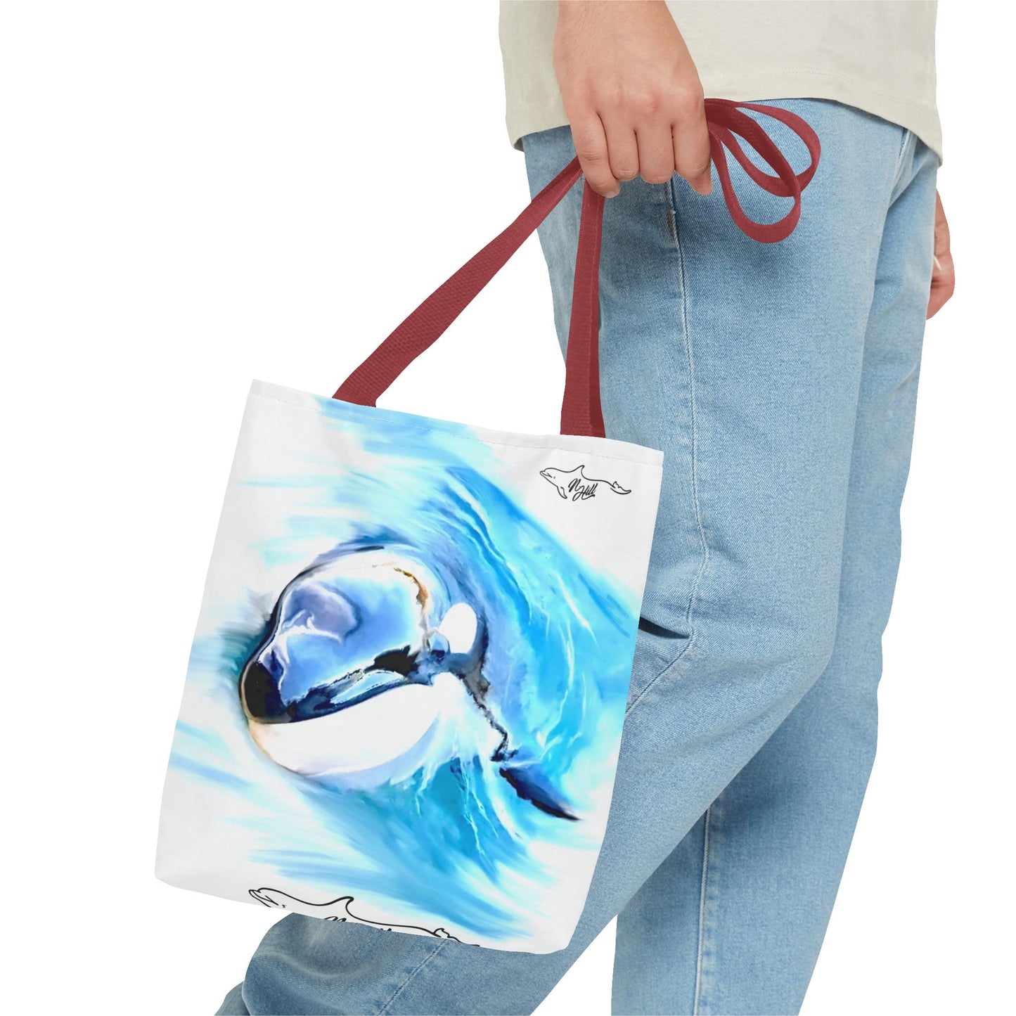 Curious Orca Tote Bag (AOP)