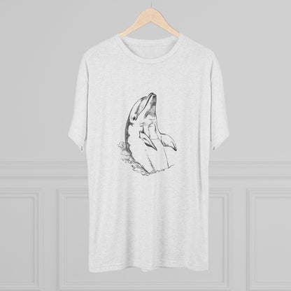 Dolphin Unisex Tri-Blend Crew Tee