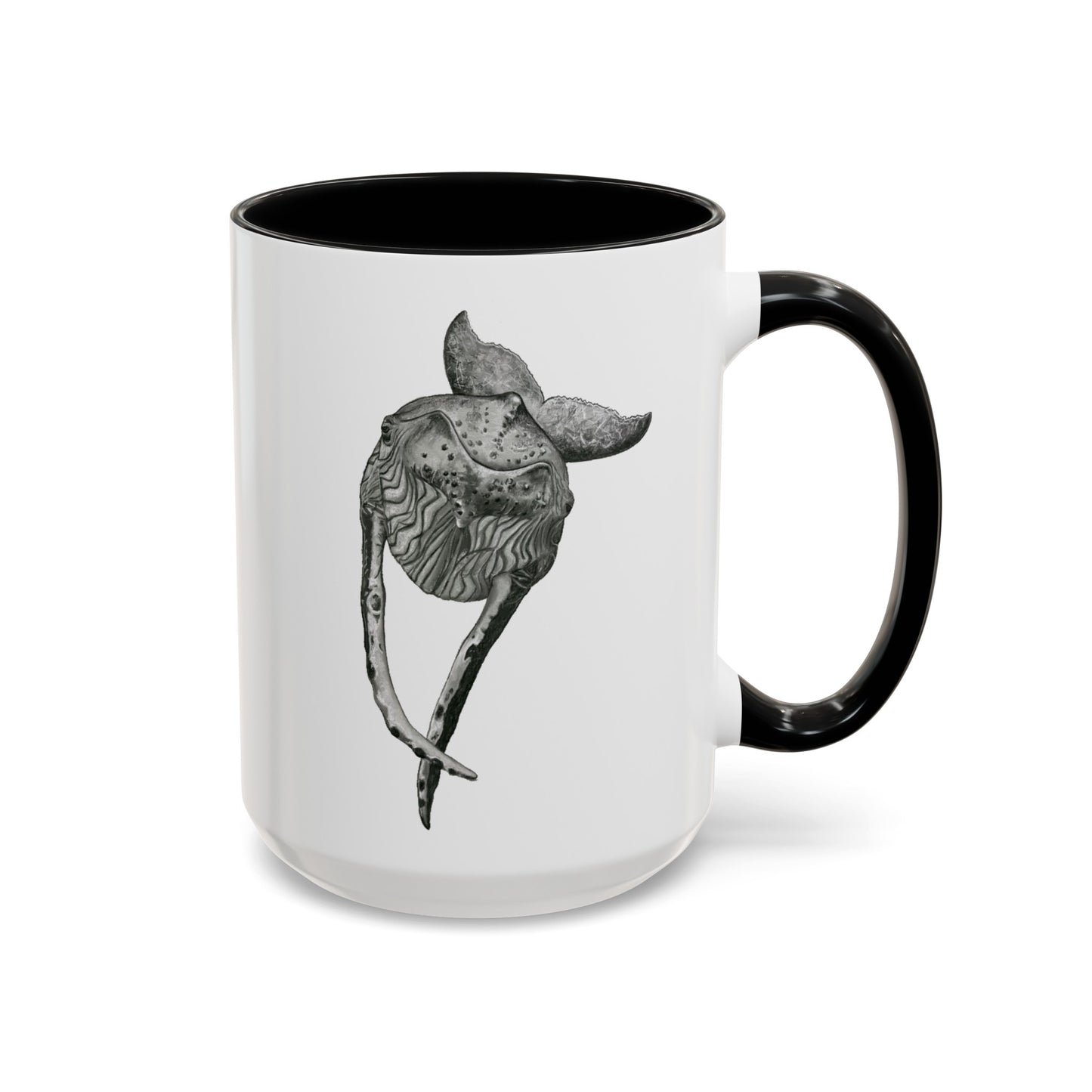 Curious Humpback Whale Accent Coffee Mug (11, 15oz)