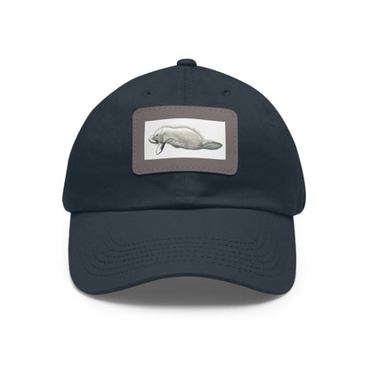 Manatee Hat with Leather Patch (Rectangle)