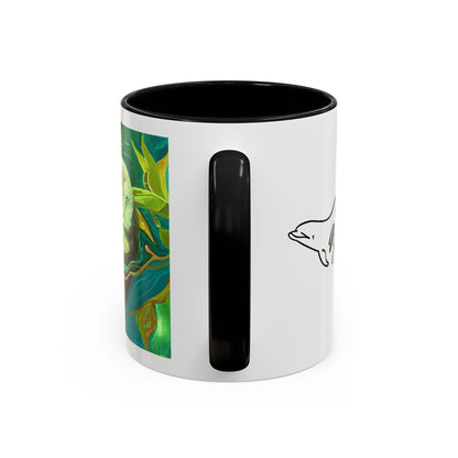 Otter and Dragonfly Accent Coffee Mug, 11oz