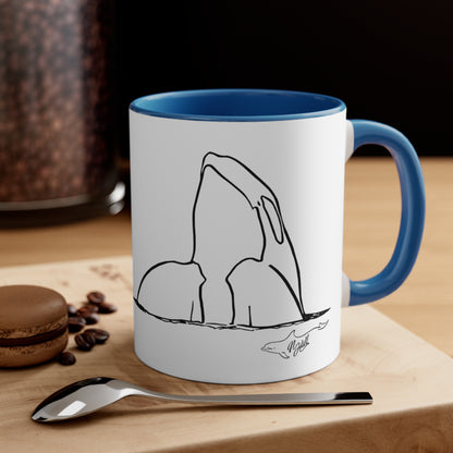 Orca Spy-Hop Accent Coffee Mug, 11oz