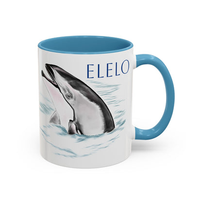 Pacific White Sided Dolphin Elelo Accent Coffee Mug 11oz.