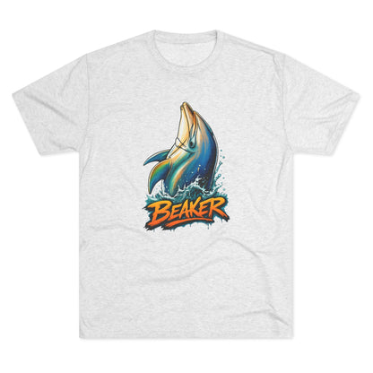Beaker the Dolphin Unisex Tri-Blend Crew Tee