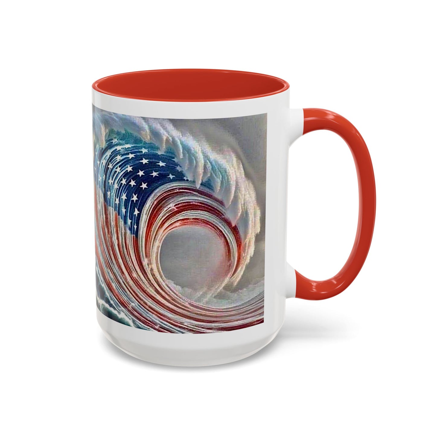 God Bless America Accent Coffee Mug 15oz