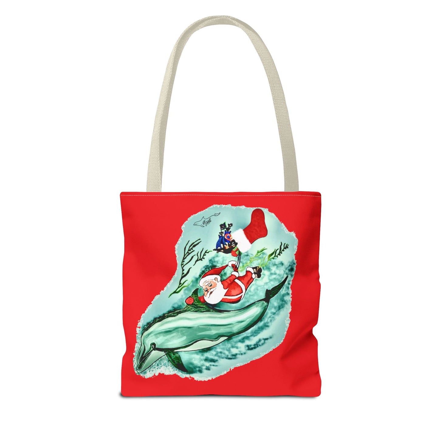 Deep Dive Delivery Santa Clause Tote Bag (AOP)