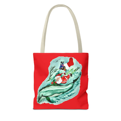 Deep Dive Delivery Santa Clause Tote Bag (AOP)