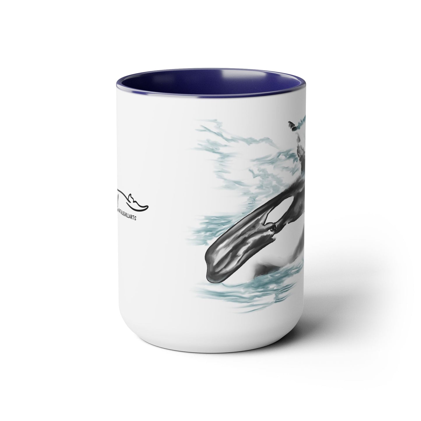 Orca Whale Two-Tone Coffee Mugs, 15oz