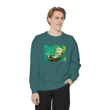 Sea Otter Unisex Garment-Dyed Sweatshirt
