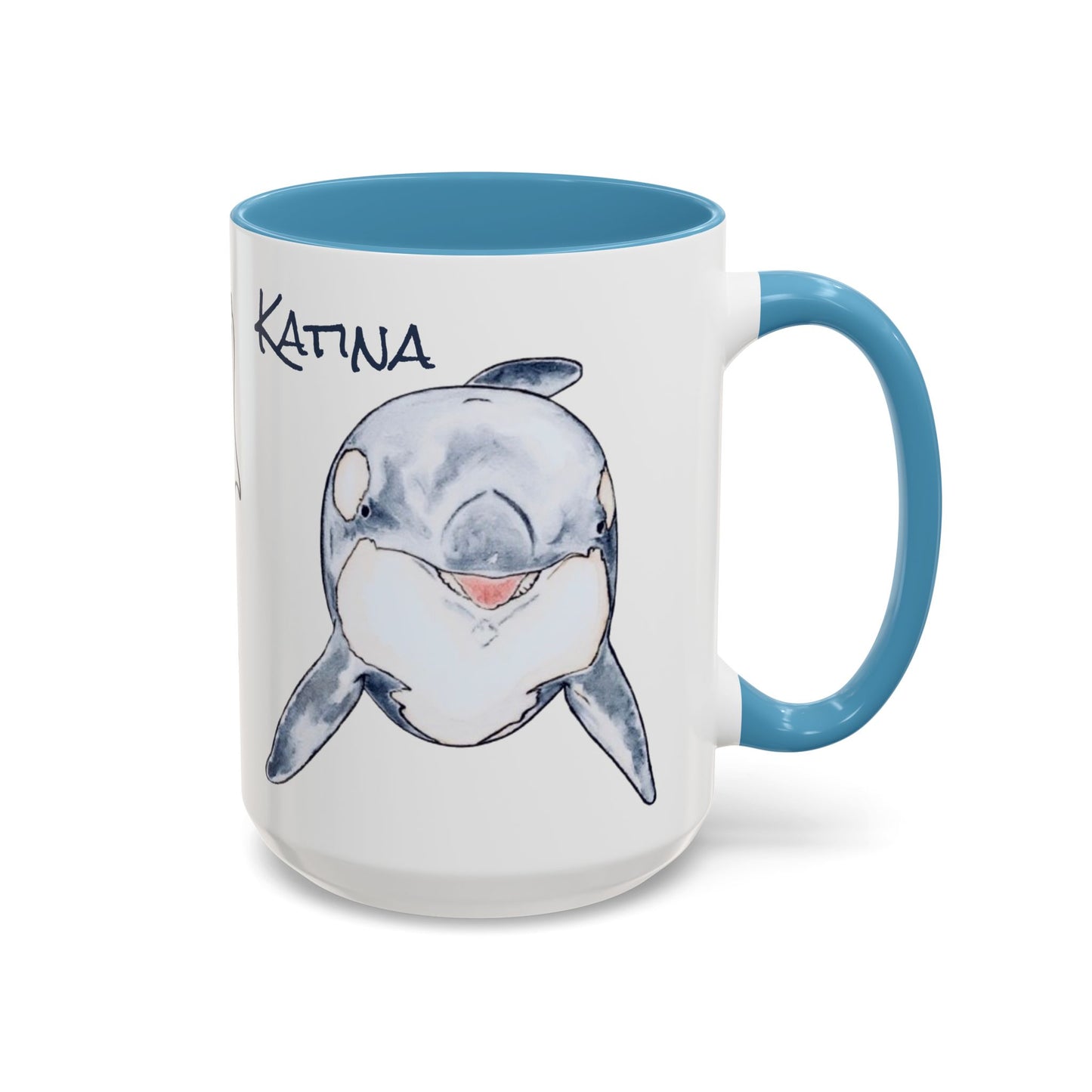 Katina Orca Whale Accent Coffee Mug (11, 15oz)