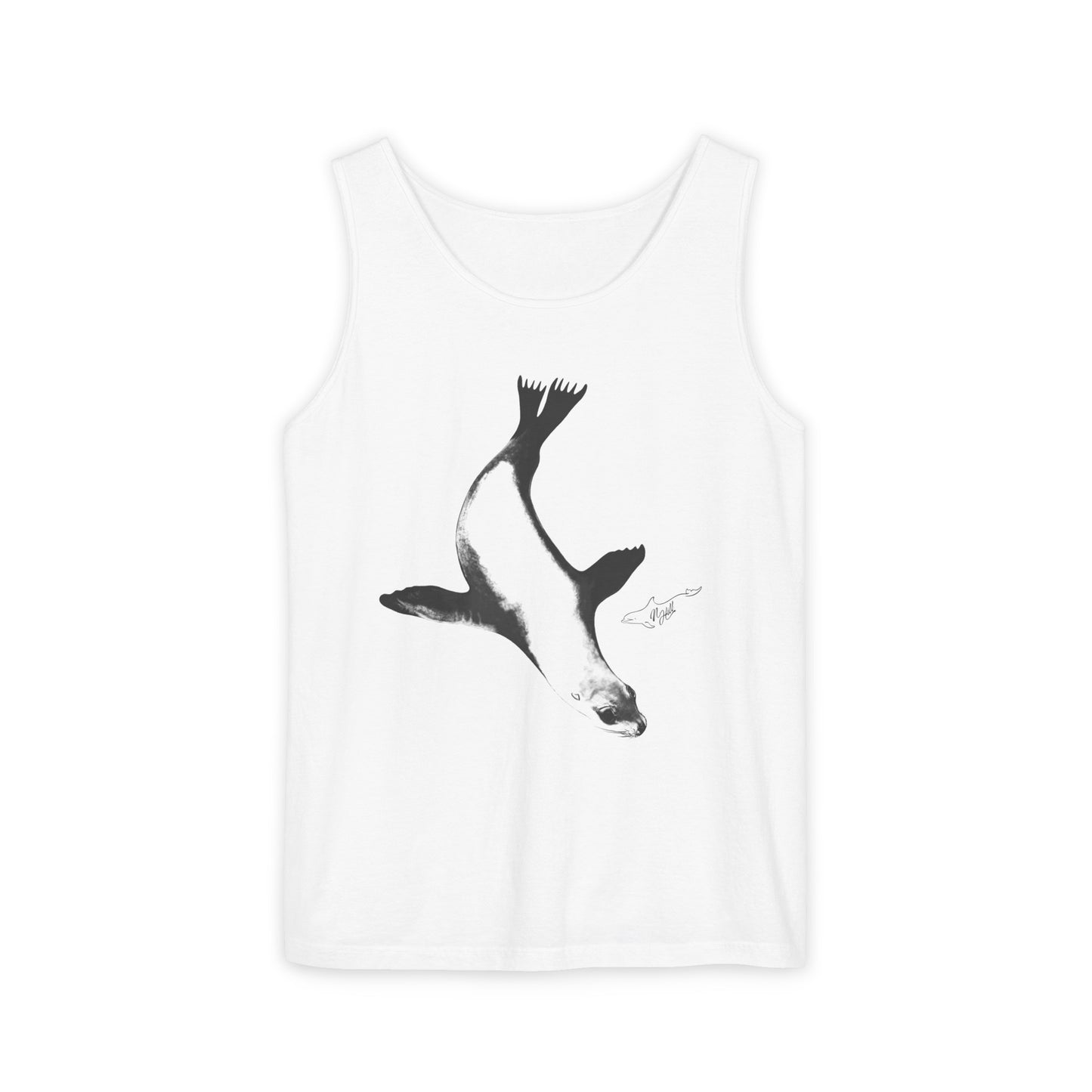 Sea Lion Unisex Garment-Dyed Tank Top