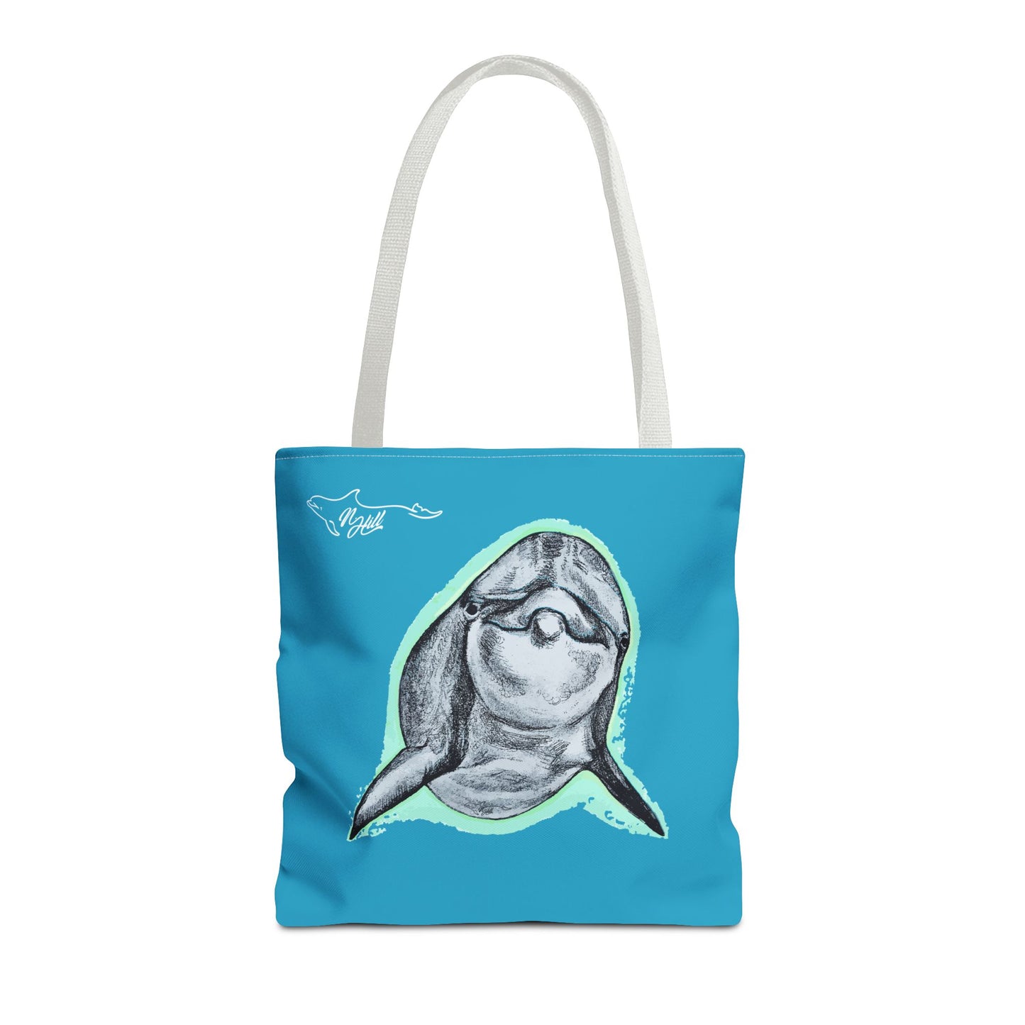 Curious Dolphin Tote Bag (AOP)