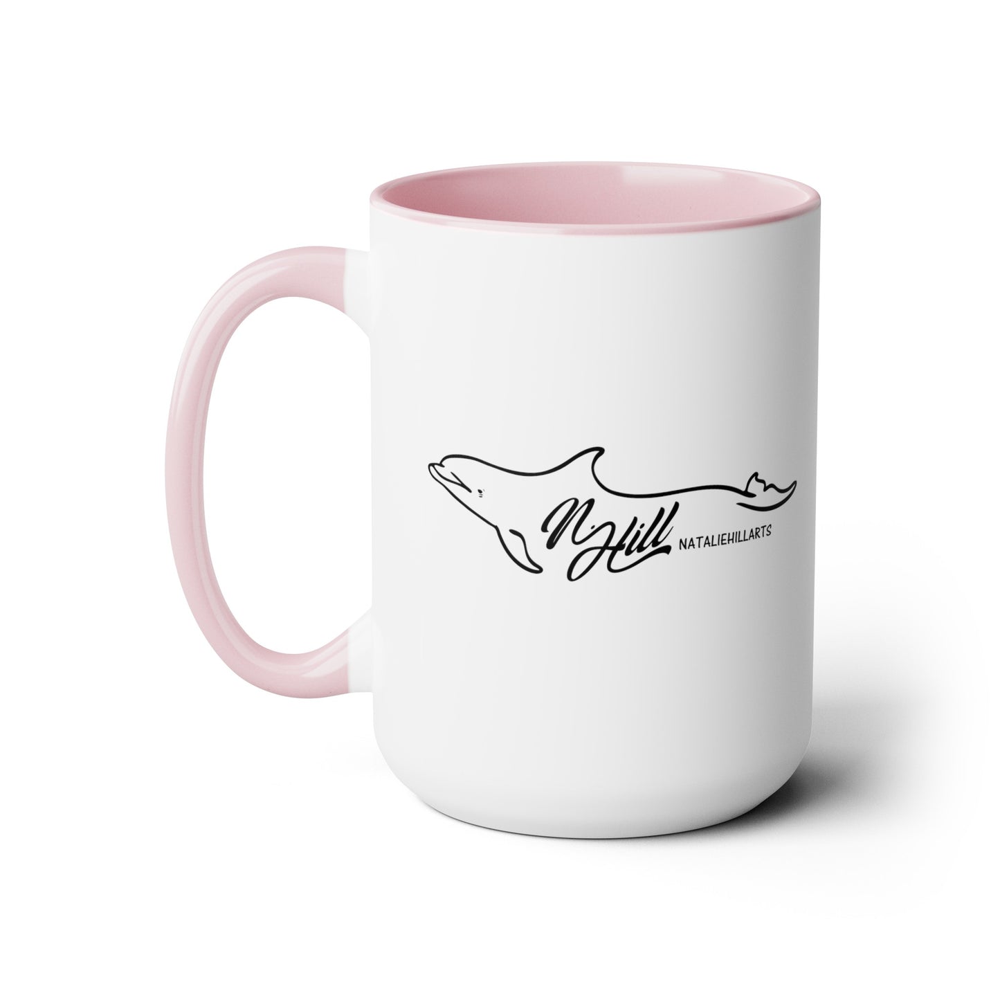 Dolphin Dive Two-Tone Coffee Mugs, 15oz