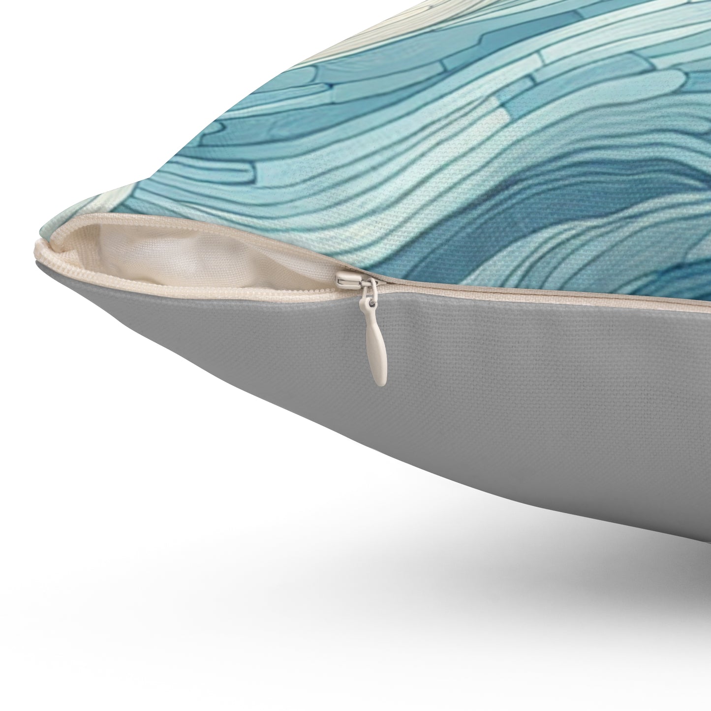 Sea Tide Pillow Spun Polyester Square Pillow