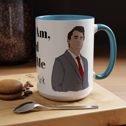 Here I Am, Lord Send Me- Charlie Kirk Accent Coffee Mug 15oz