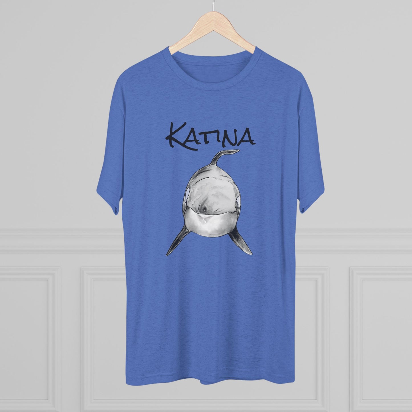 Katina Orca Whale Unisex Tri-Blend Graphic Crew Tee