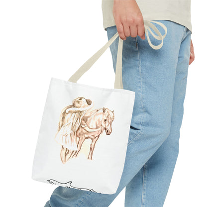 Little Girl and Pony Tote Bag (AOP)