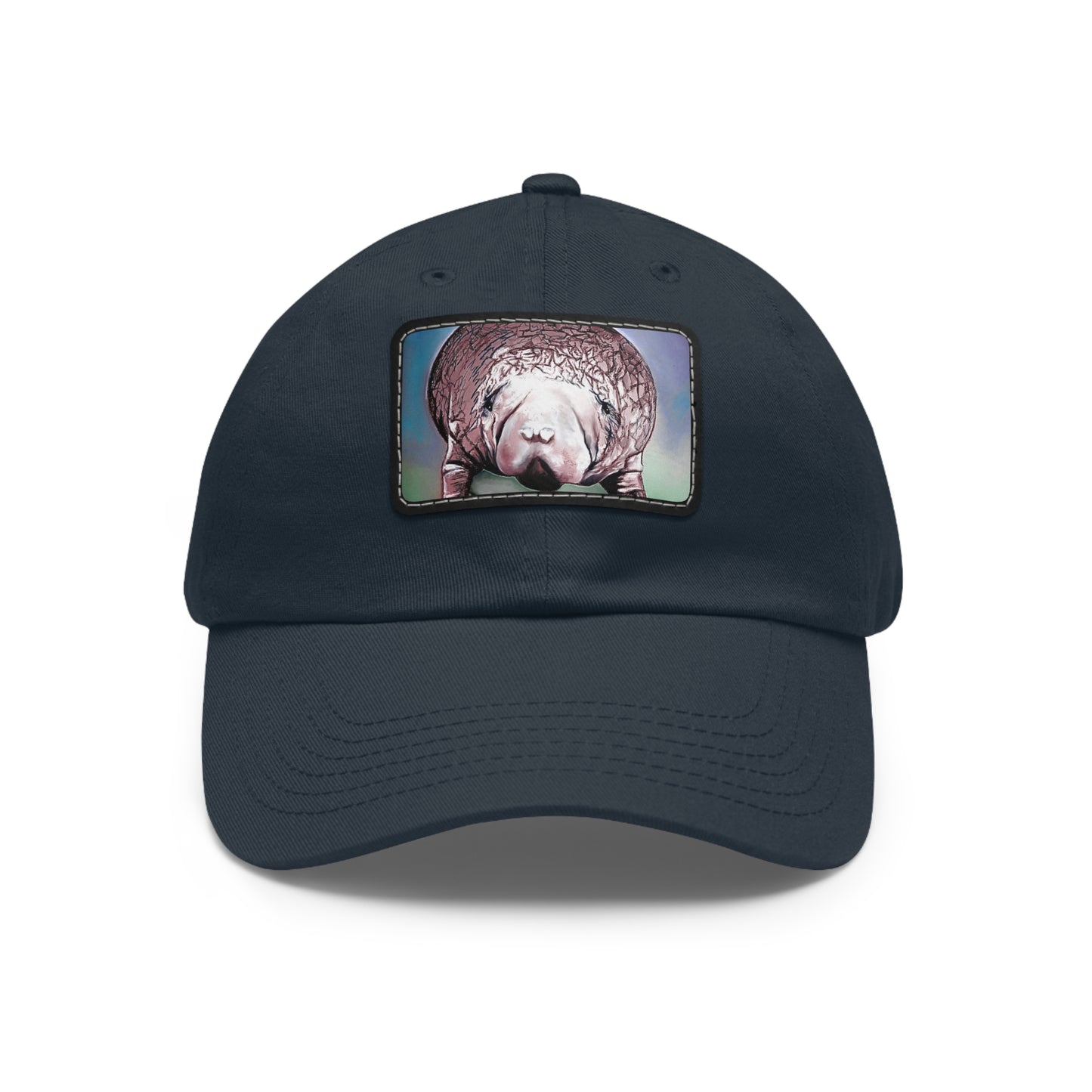 Manatee Hat with Leather Patch (Rectangle)