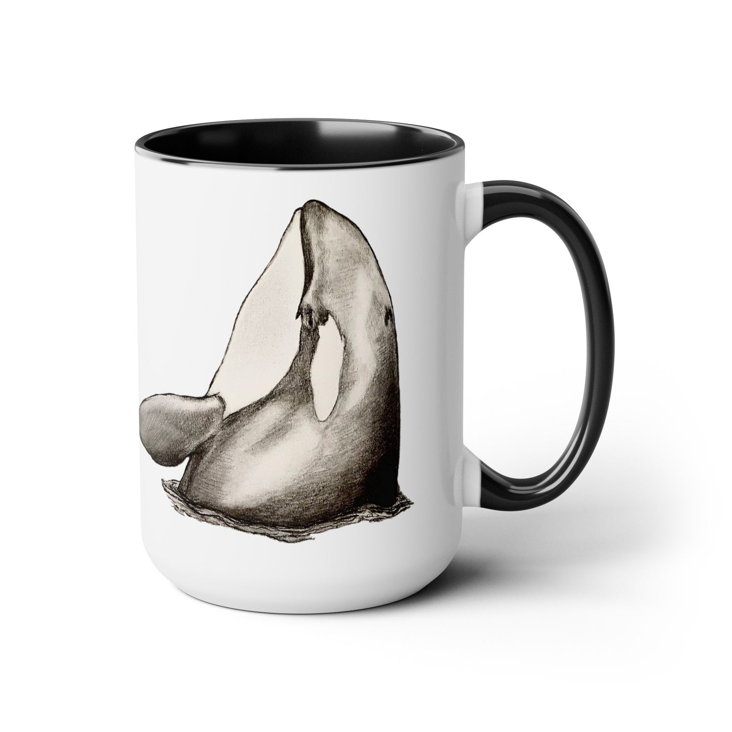 Orca Two-Tone Coffee Mugs, 15oz