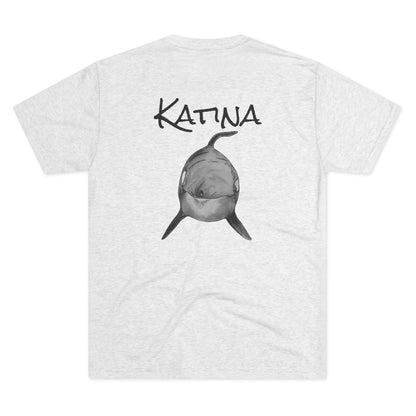 Katina Orca Whale Unisex Tri-Blend Back Graphic Crew Tee