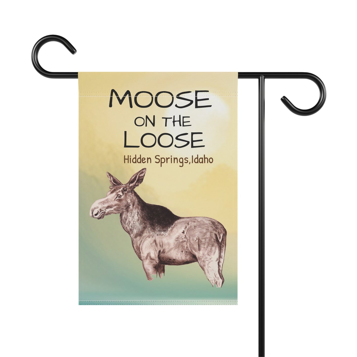 Moose on the Loose Hidden Springs, Idaho Garden & House Banner